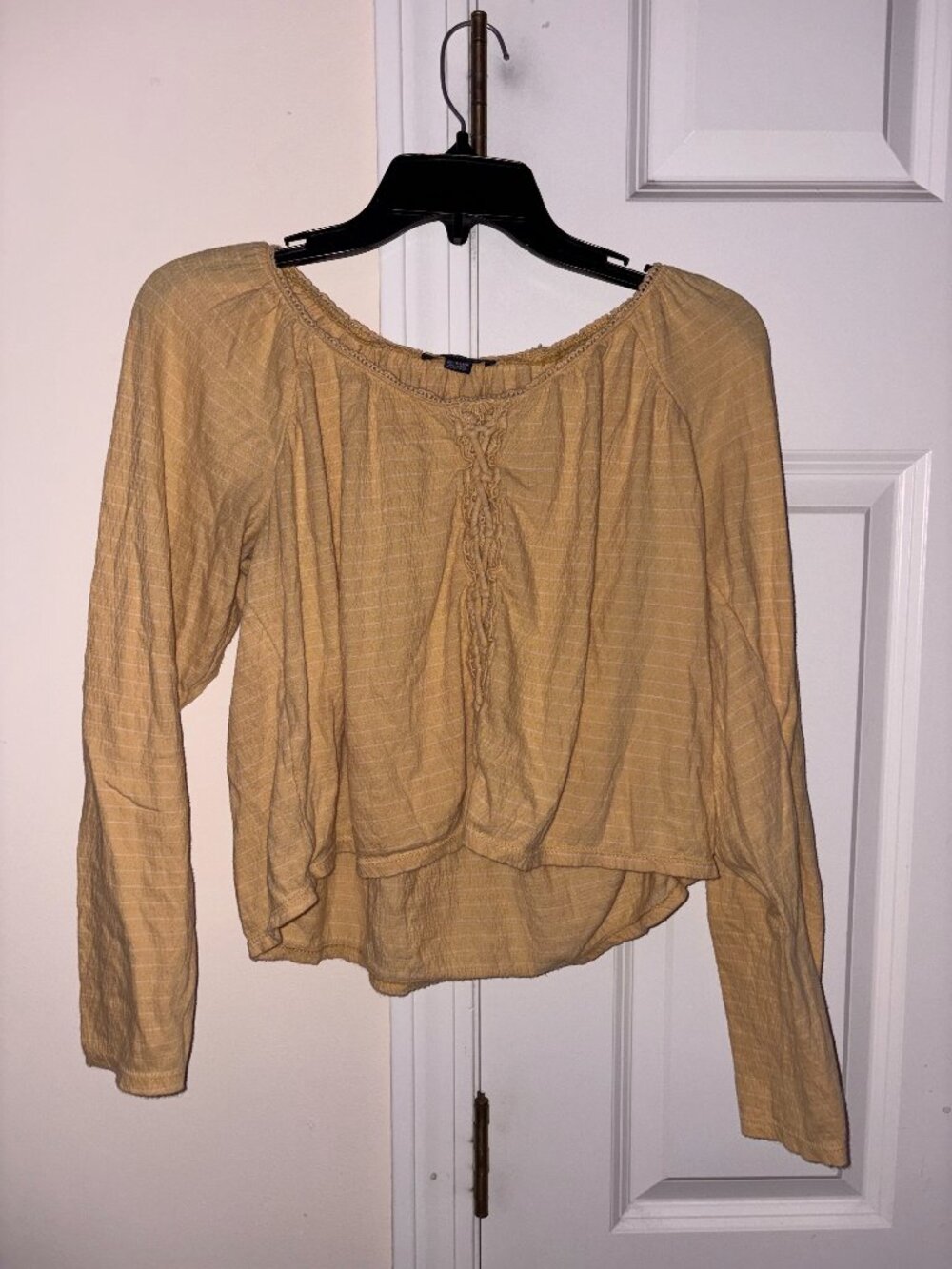 American Eagle Outfitters long sleeve blouse, mustard yellow